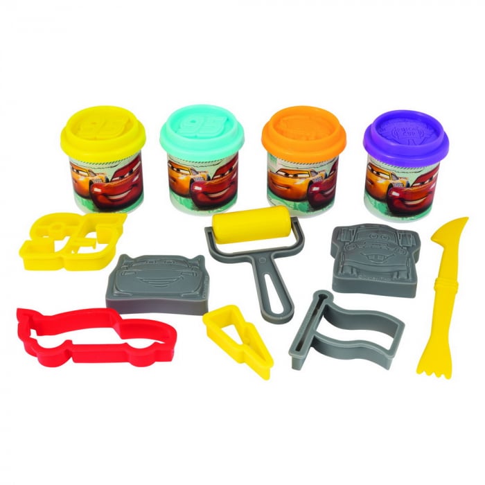 Set cars galetusa cu 4 borcanase plastilina si accesorii pentru modelat [2]