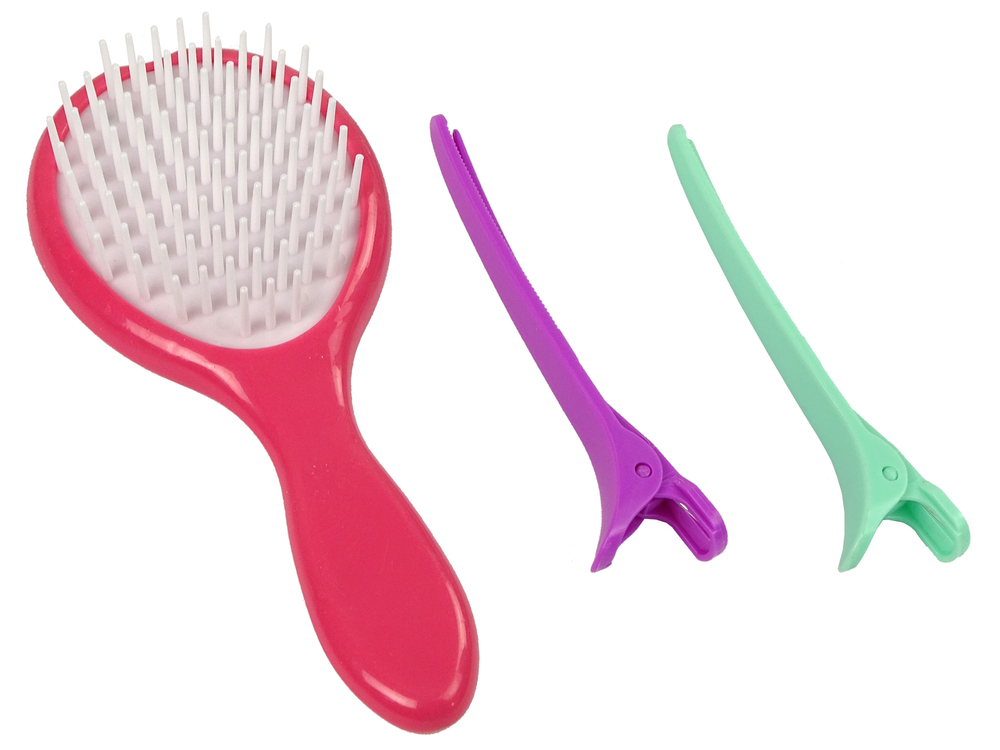 Set Coafură și Vopsire Păr - Placă de Îndreptat și Șuvițe Colorate în 6 Culori [2]