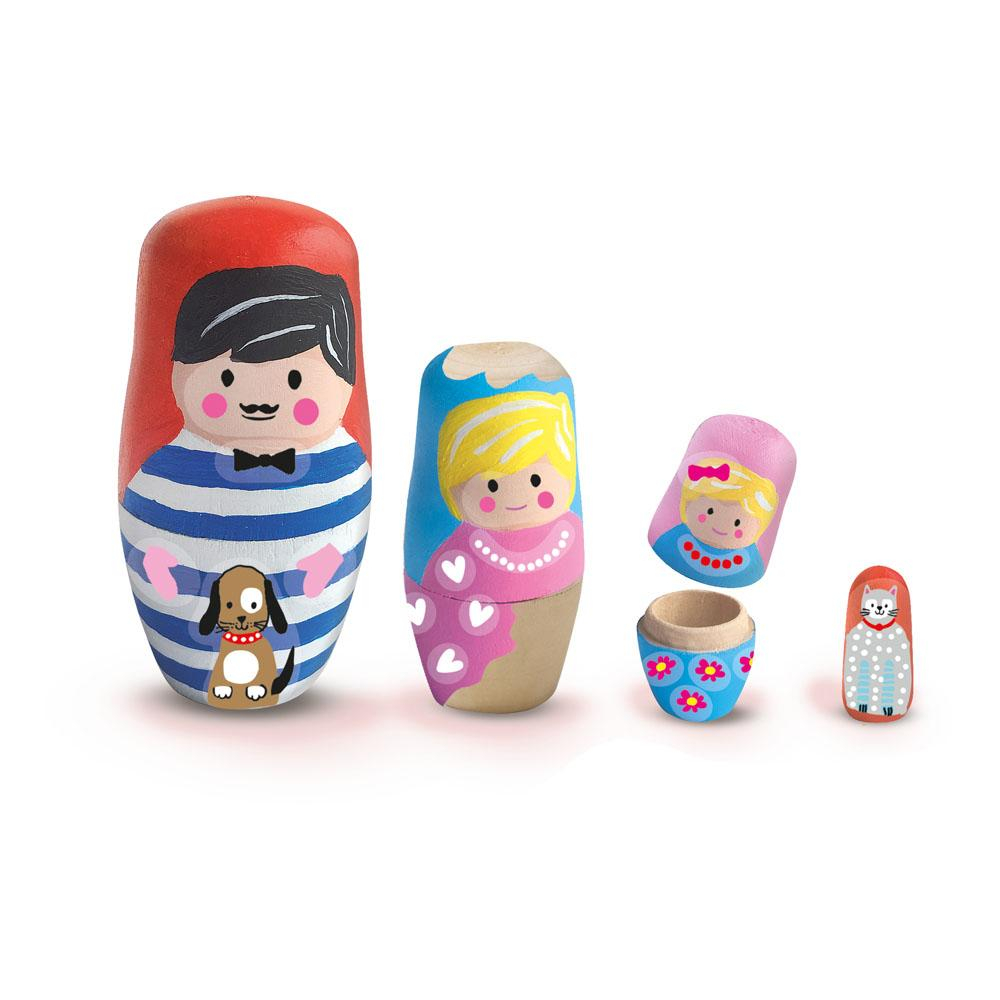 Set copii de decorare papusi Matrioska cu vopsea si accesorii [2]