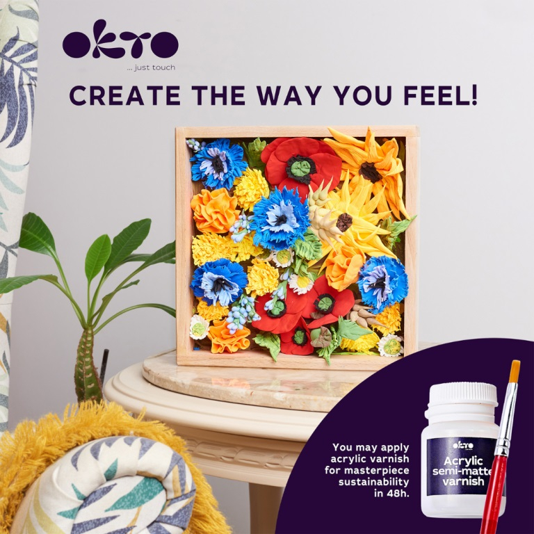 Set creatie Wood & Craft - Flowers, 21*21cm - Freedom [5]
