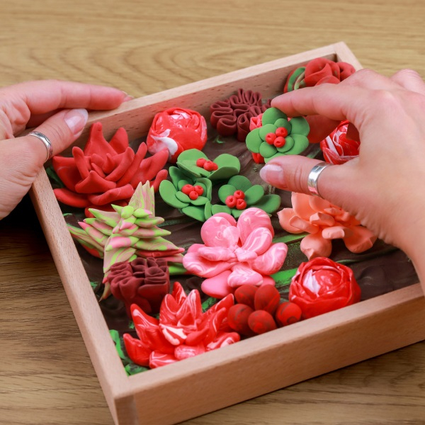 Set creatie Wood & Craft - Succulents, 21*21cm - Passion [3]
