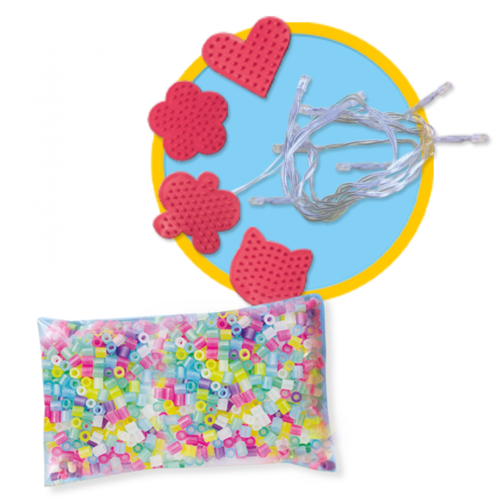 Set creativ 1600Margele de calcat  cu accesorii incluse,Ghirlanda luminoasa,+5 ani [2]