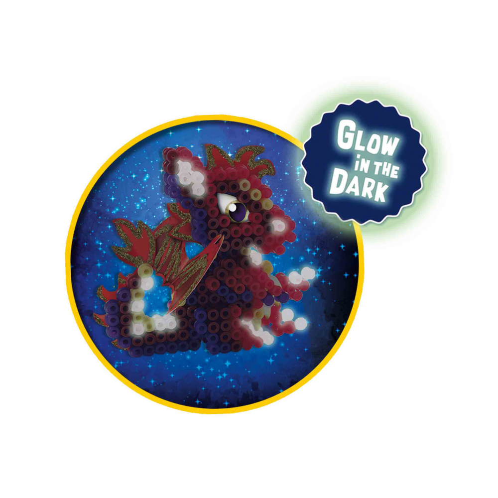 Set creativ Beedz - Margele de calcat Dragoni 3D Glow in the Dark,1800 bucati [4]