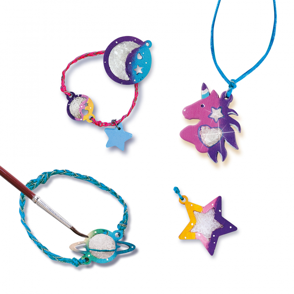 Set creativ copii cu accesorii incluse - Bijuterii cu cristale cu tematica galaxie,+6 ani [5]