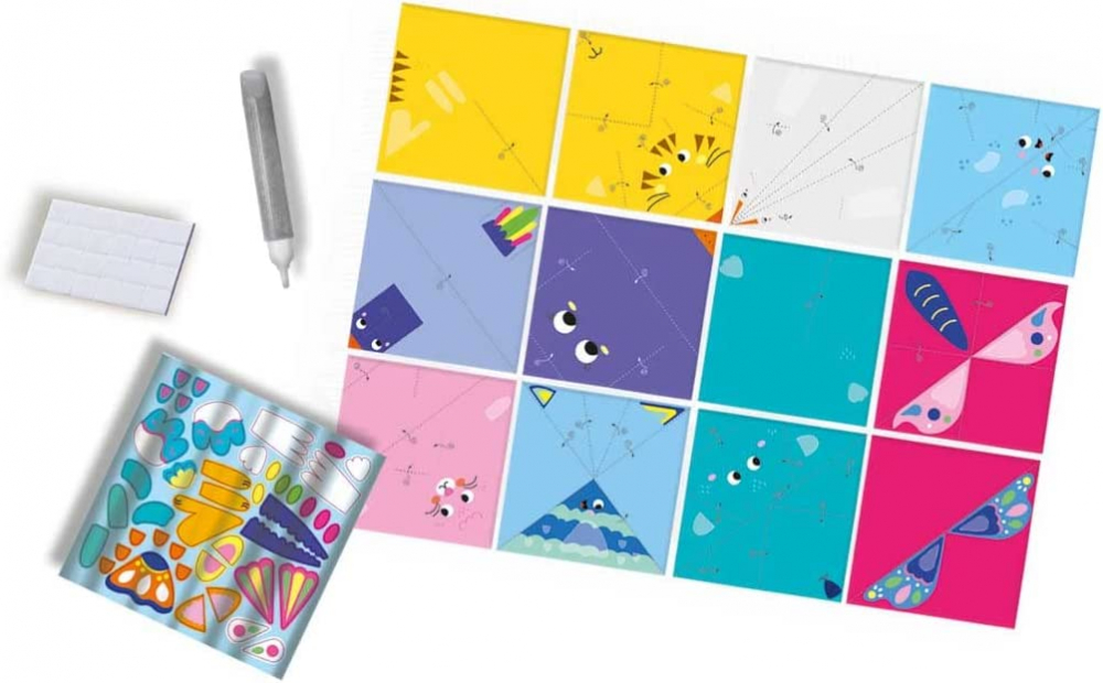 Set creativ copii cu accesorii incluse - Origami cu pene si sclipici [4]