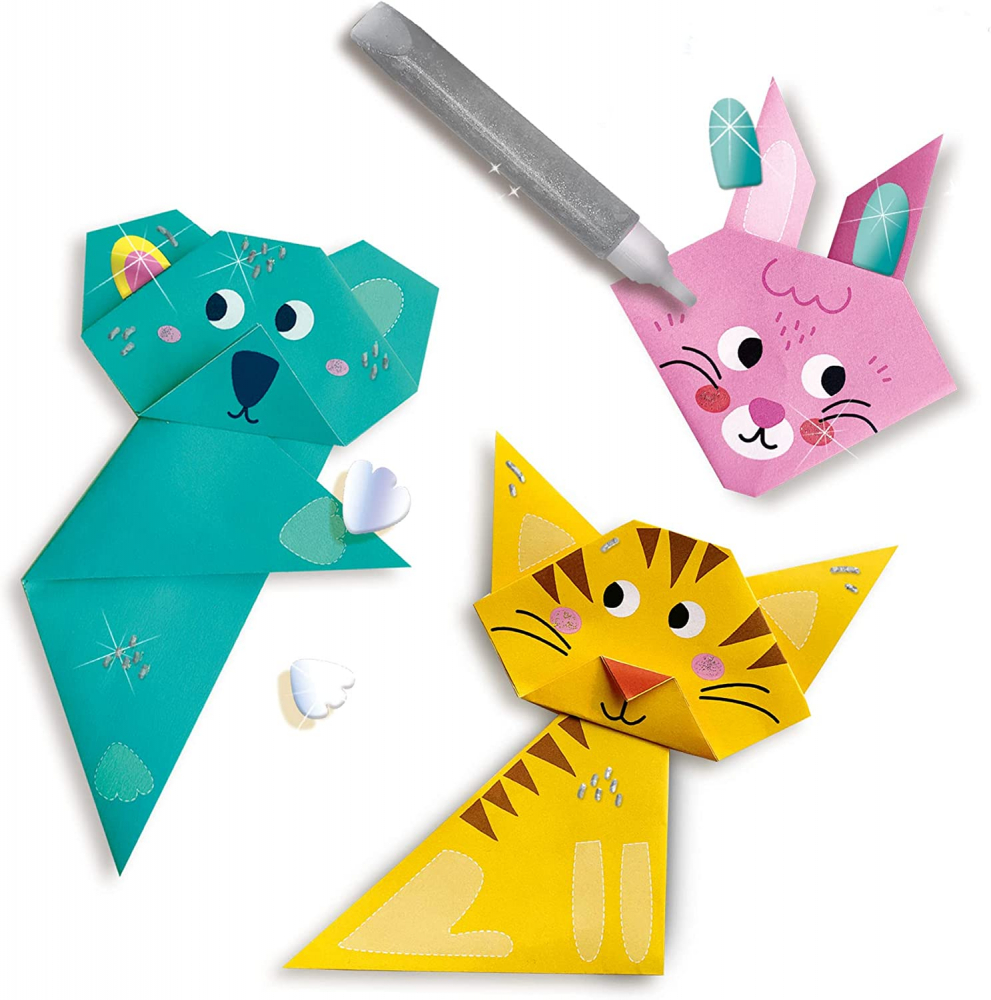 Set creativ copii cu accesorii incluse - Origami cu pene si sclipici [3]
