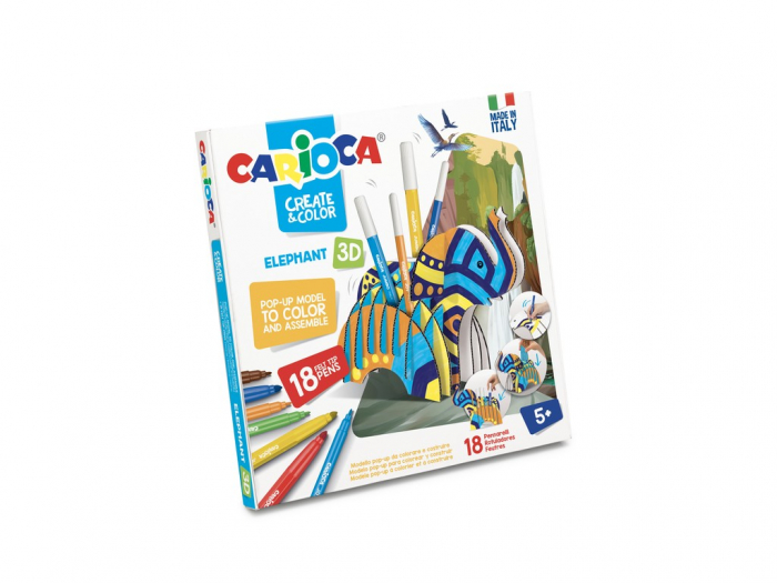 Set creativ Create Color Carioca Elefant 3D