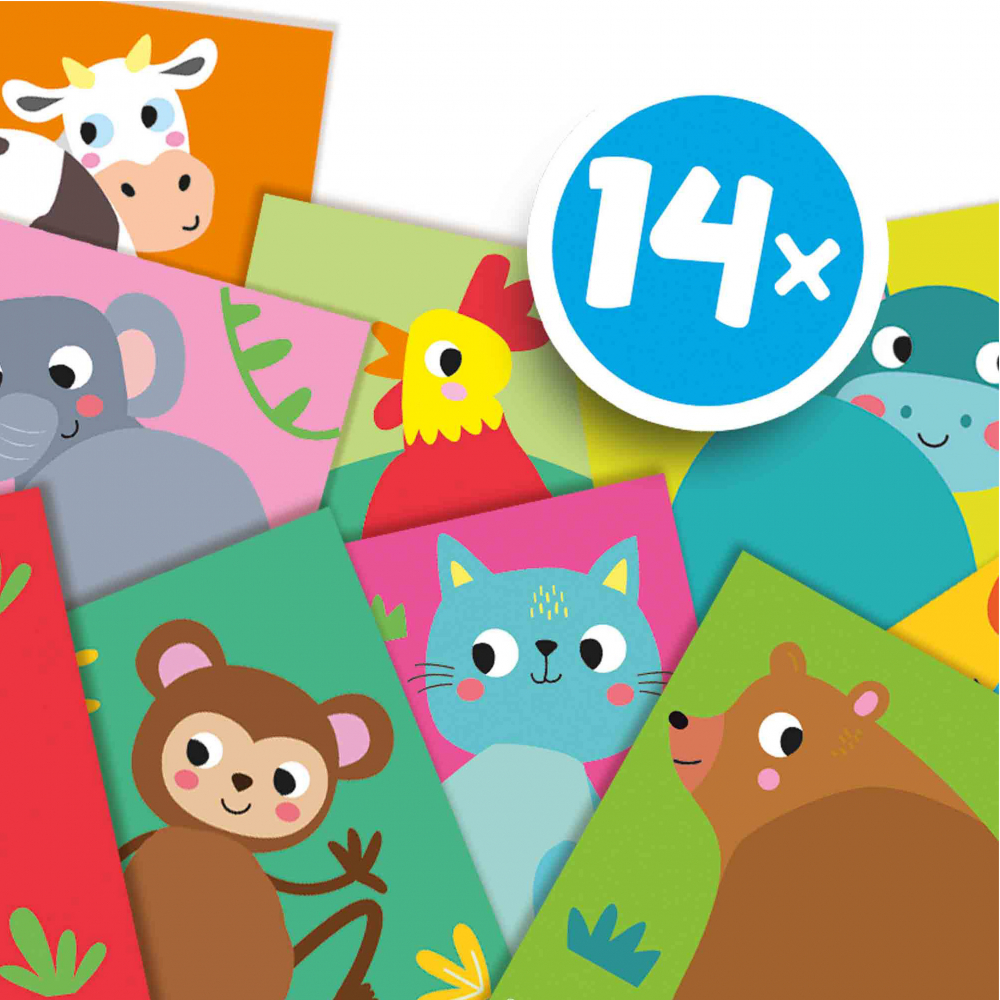 Set creativ de lipit cozi la animale cu 14 cartonase, +1 an [4]