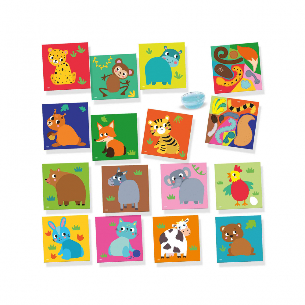 Set creativ de lipit cozi la animale cu 14 cartonase, +1 an [2]
