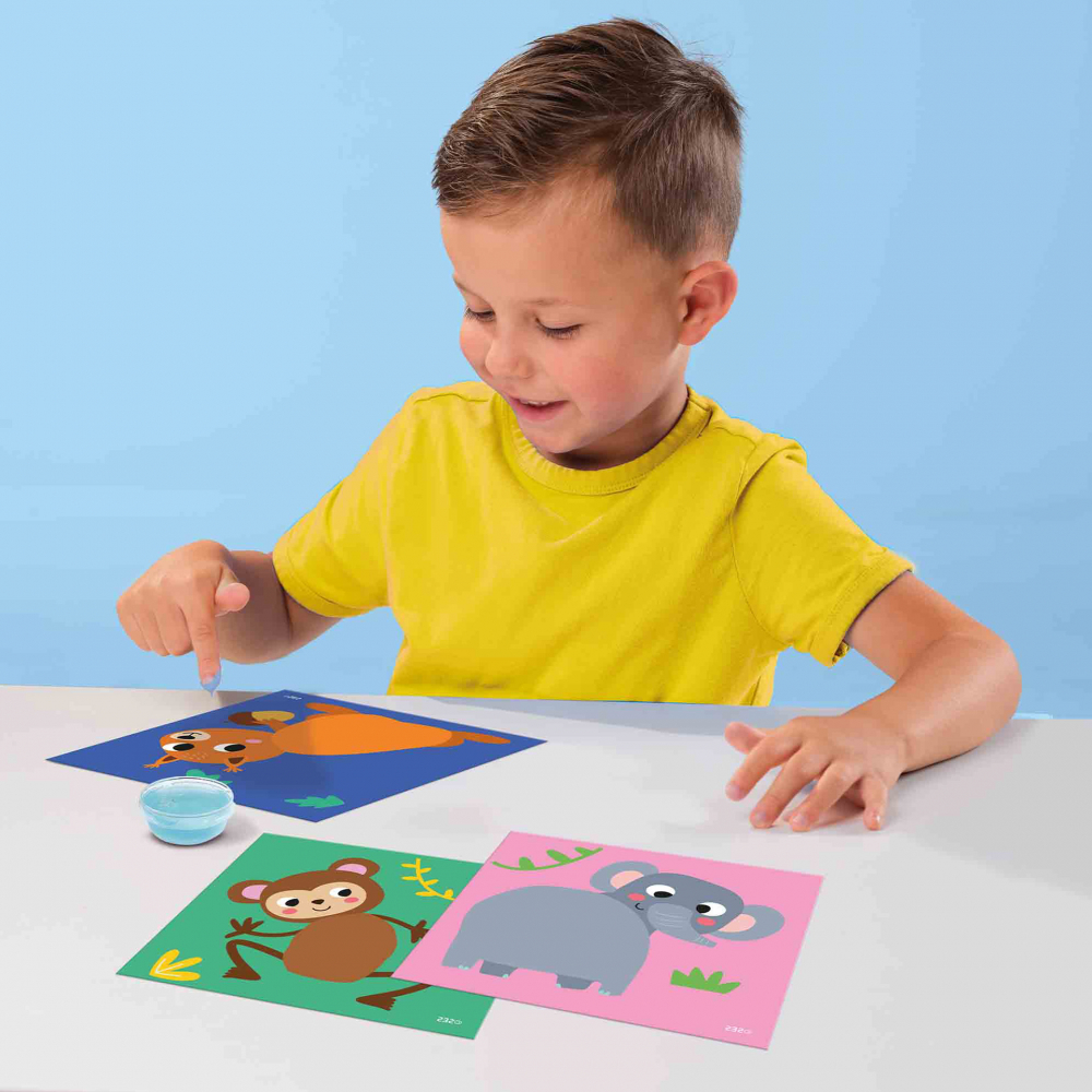 Set creativ de lipit cozi la animale cu 14 cartonase, +1 an [5]