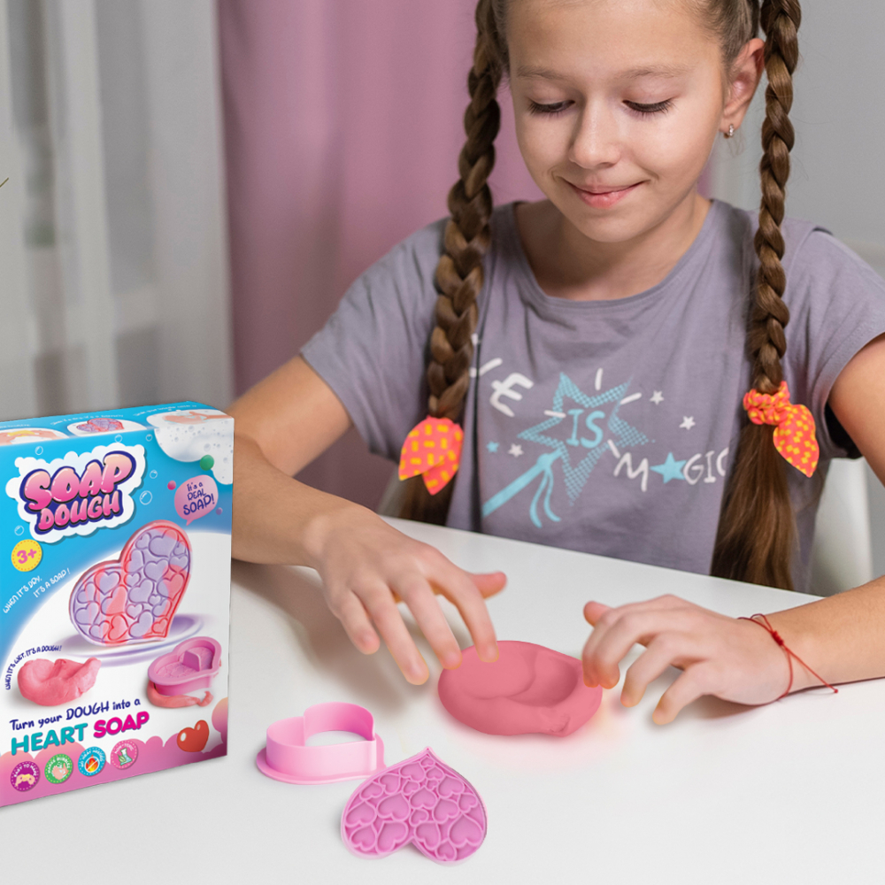 Set creativ DIY Strigo Fa-ti propriul sapun,model Inima mov pastel,+3 ani [3]
