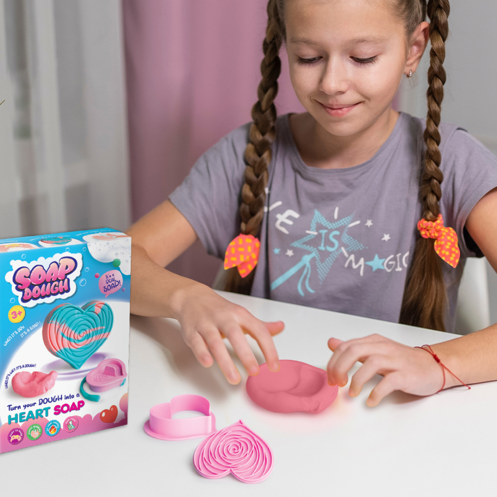 Set creativ DIY Strigo Fa-ti propriul sapun,model Inima Verde pastel,+3 ani [2]