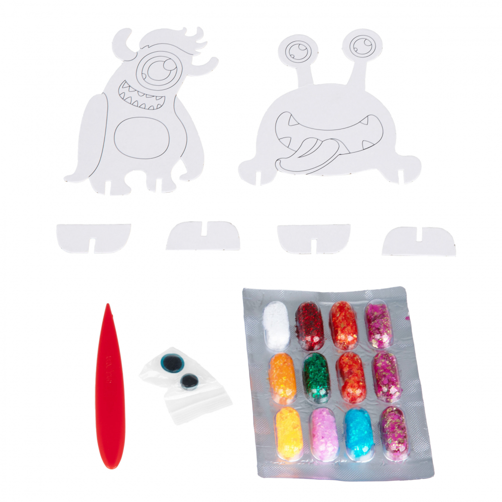 Set creativ DIY Strigo Magic glitter-Creeaza propriul Monster 3D-2,+6 ani [3]