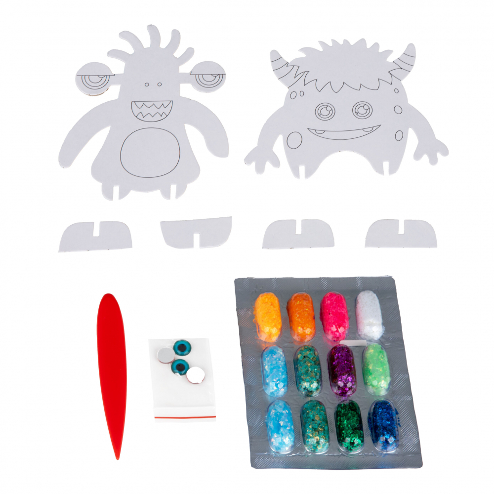 Set creativ DIY Strigo Magic glitter-Creeaza propriul Monster 3D,+6 ani [3]