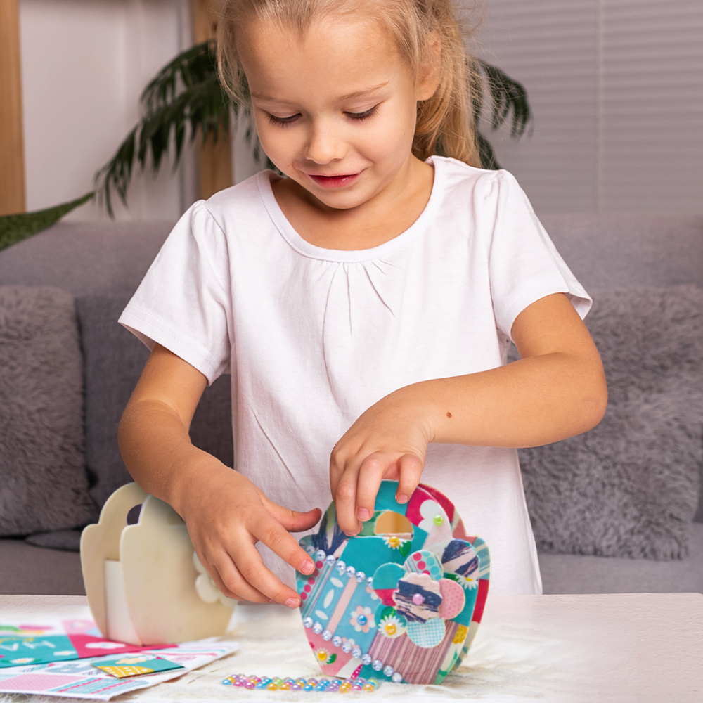 Set creativ DIY Strigo-Tehnica Servetelului Suport din lemn pentru diverse accesorii,+7 ani [2]