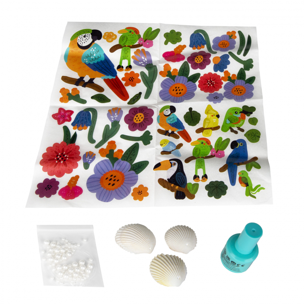 Set Creativ DIY Tehnica Șervețelului - Scoică Bijuterie [3]