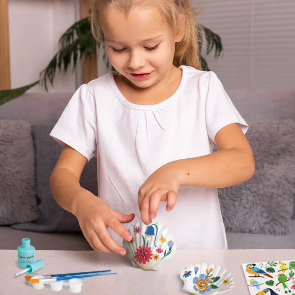 Set Creativ DIY Tehnica Șervețelului - 2 Scoici Cutii pentru Bijuterii cu Accesorii Incluse (7+ ani) [2]