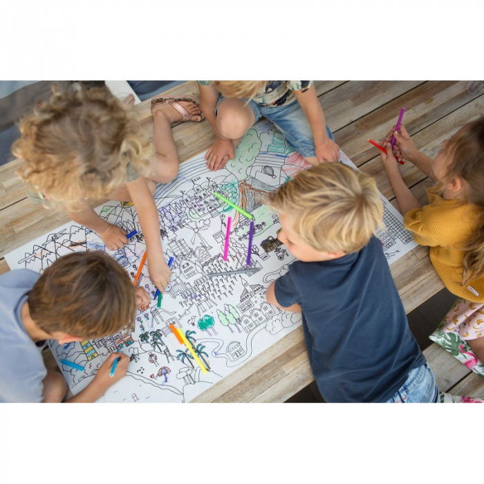 Set creativ gigant de colorat cu 12 carioci lavabile [2]