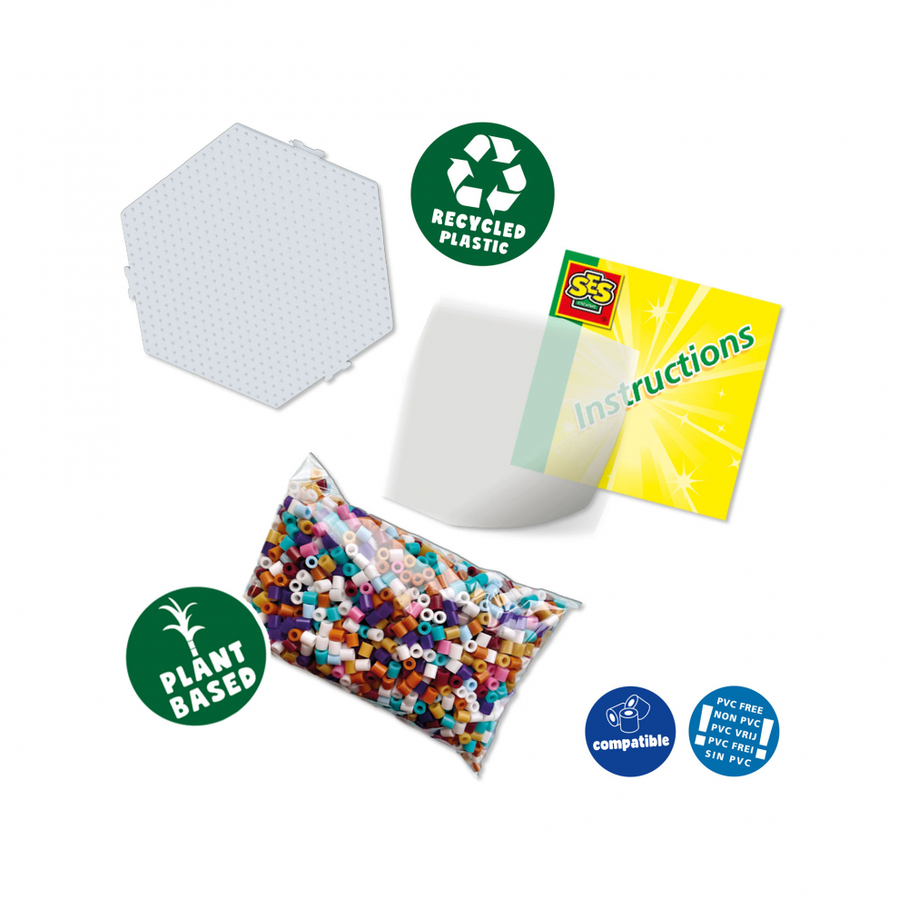Set creativ Green Beedz – 1800 Margele de calcat Animale din padure,+5 ani [2]