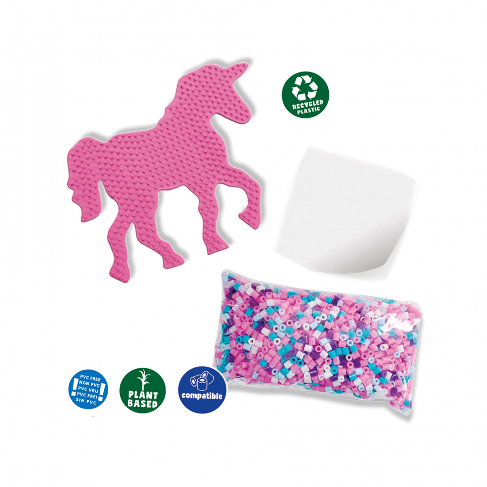 Set creativ Green Beedz –1800 Margele de calcat Unicorn,+5 ani [2]