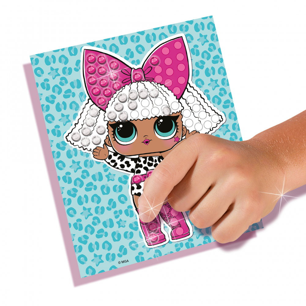 Set creativ L.O.L. - Mozaic si abtibilduri cu sclipici si diamante,+6 ani [2]