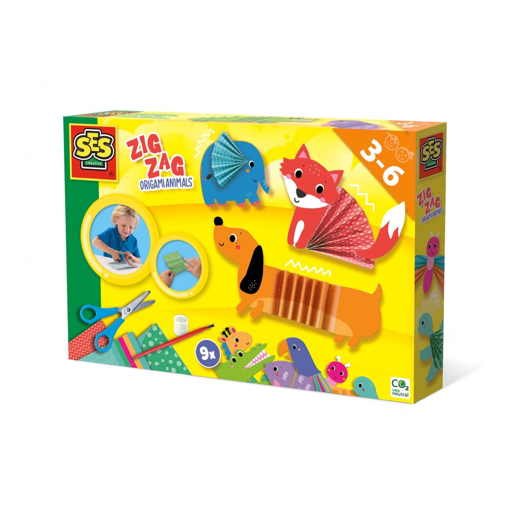 Set creativ pentru copii- Origami animale ZIG ZAG, 3-6 ani