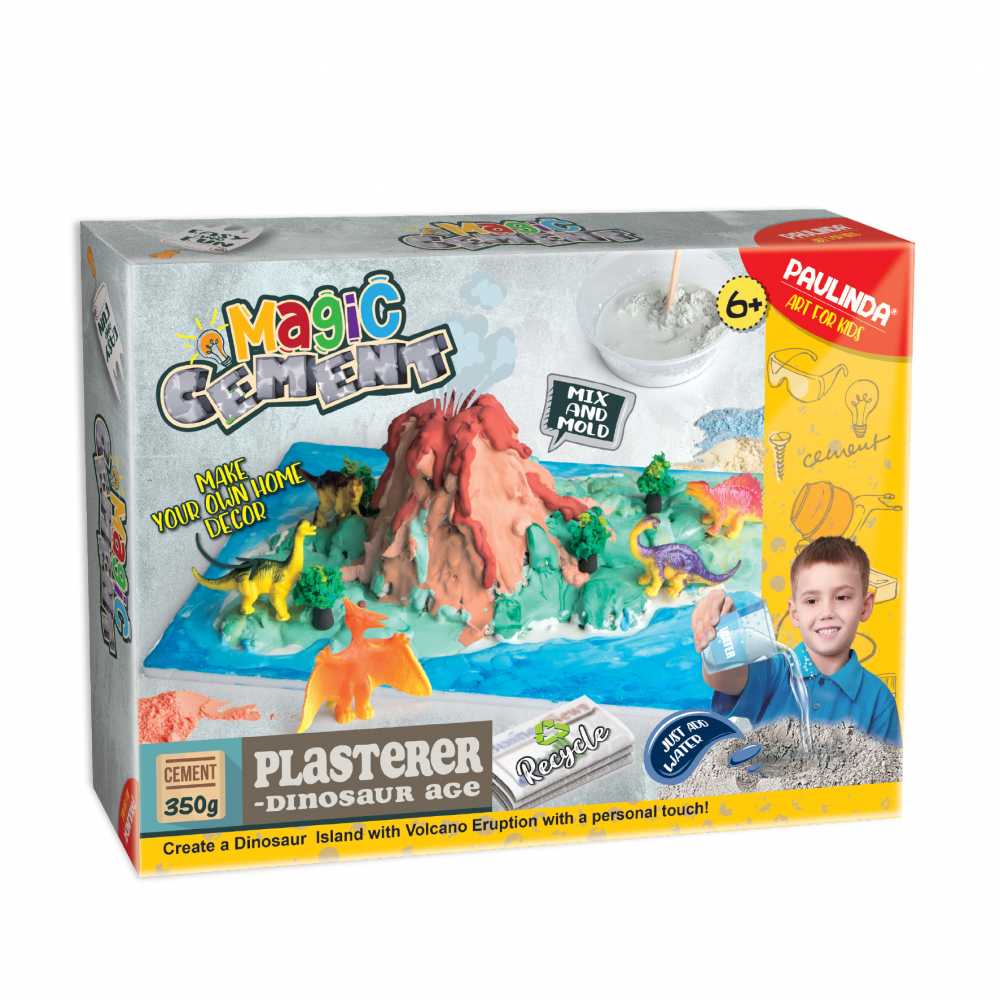 Set Creativ DIY Ciment Magic Vulcan pentru Copii - Kit Complet cu Accesorii si Matrite