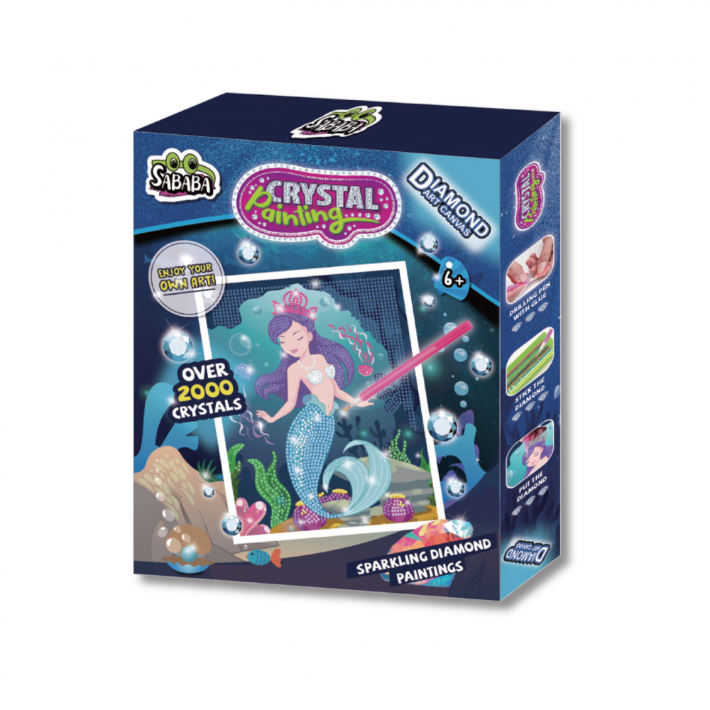 Set creativ Strigo -Pictura cu diamante, model Sirena,+6 ani