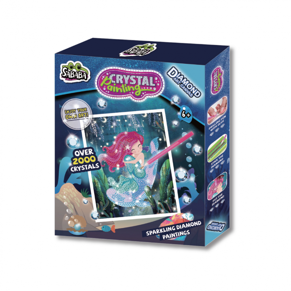 Set creativ Strigo -Pictura cu diamante, model Mica Sirena,+6 ani
