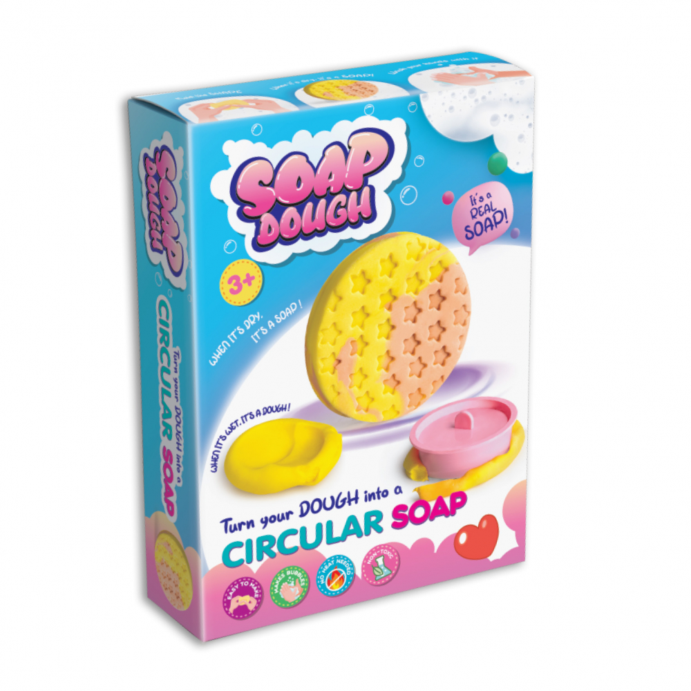 Set creativ DIY Strigo Fa-ti propriul sapun,model Cerc cu stele,+3 ani