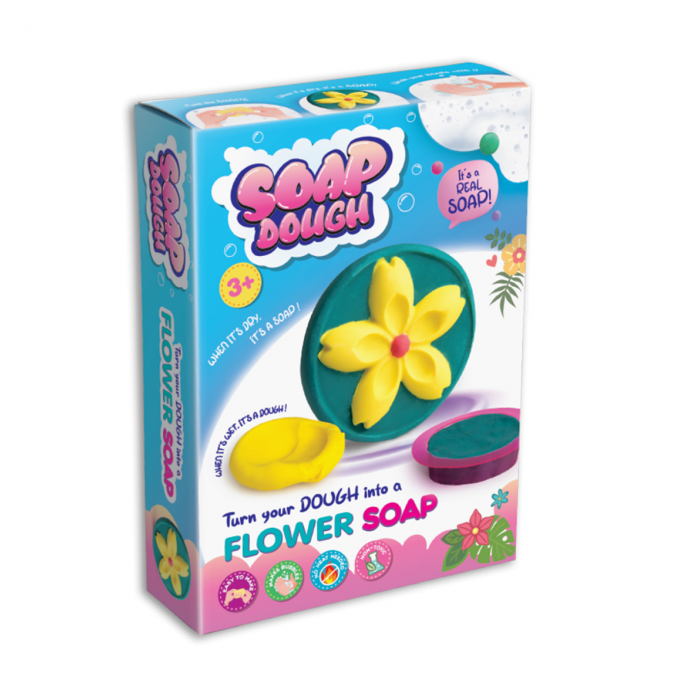Set creativ DIY Strigo Fa-ti propriul sapun,model Floare galbena,+3 ani