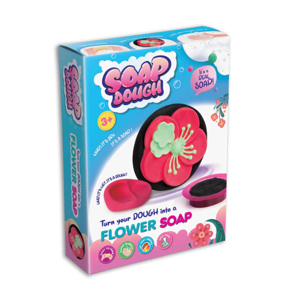 Set creativ DIY Strigo Fa-ti propriul sapun,model Floare Rosie,+3 ani