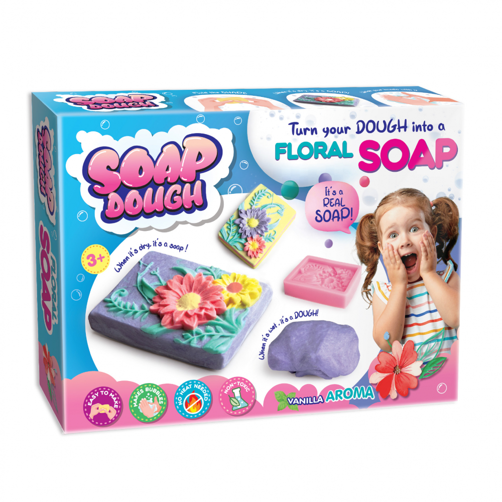 Set creativ DIY Strigo Fa-ti propriul sapun,model Floricele,+3 ani