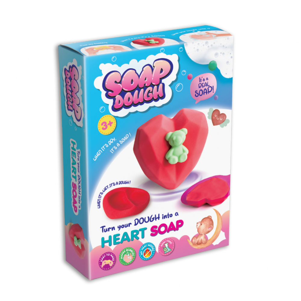 Set creativ DIY Strigo Fa-ti propriul sapun,model Inima Rosie,+3 ani