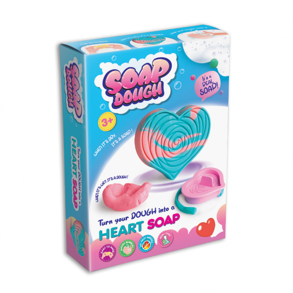 Set creativ DIY Strigo Fa-ti propriul sapun,model Inima Verde pastel,+3 ani