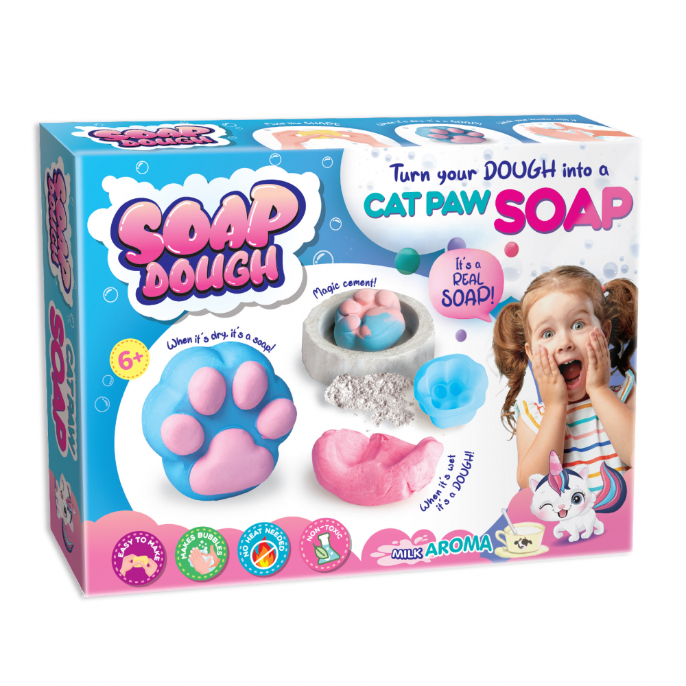 Set creativ DIY Strigo Fa-ti propriul sapun,model Labute de pisica,+3 ani