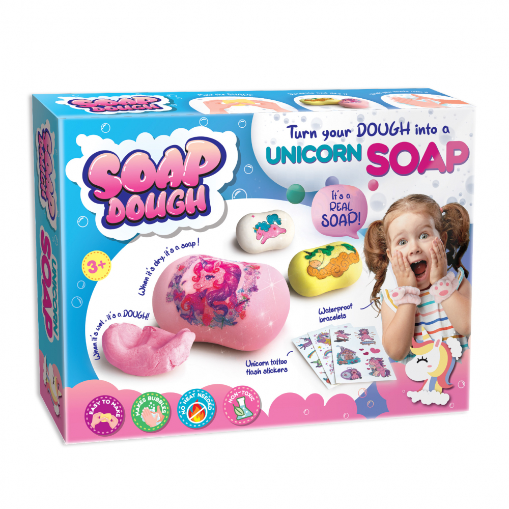Set creativ DIY Strigo Fa-ti propriul sapun,model Unicorn,+3 ani