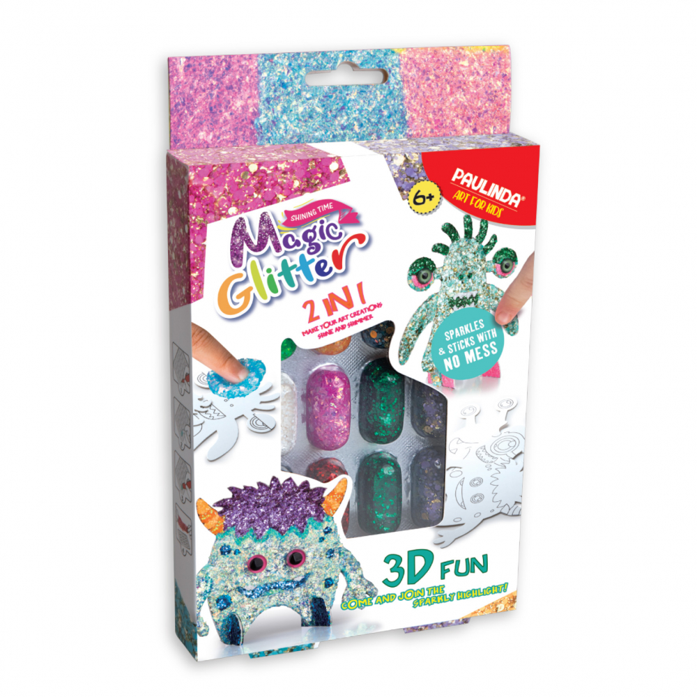 Set creativ DIY Strigo Magic glitter-Creeaza propriul Monster 3D,+6 ani