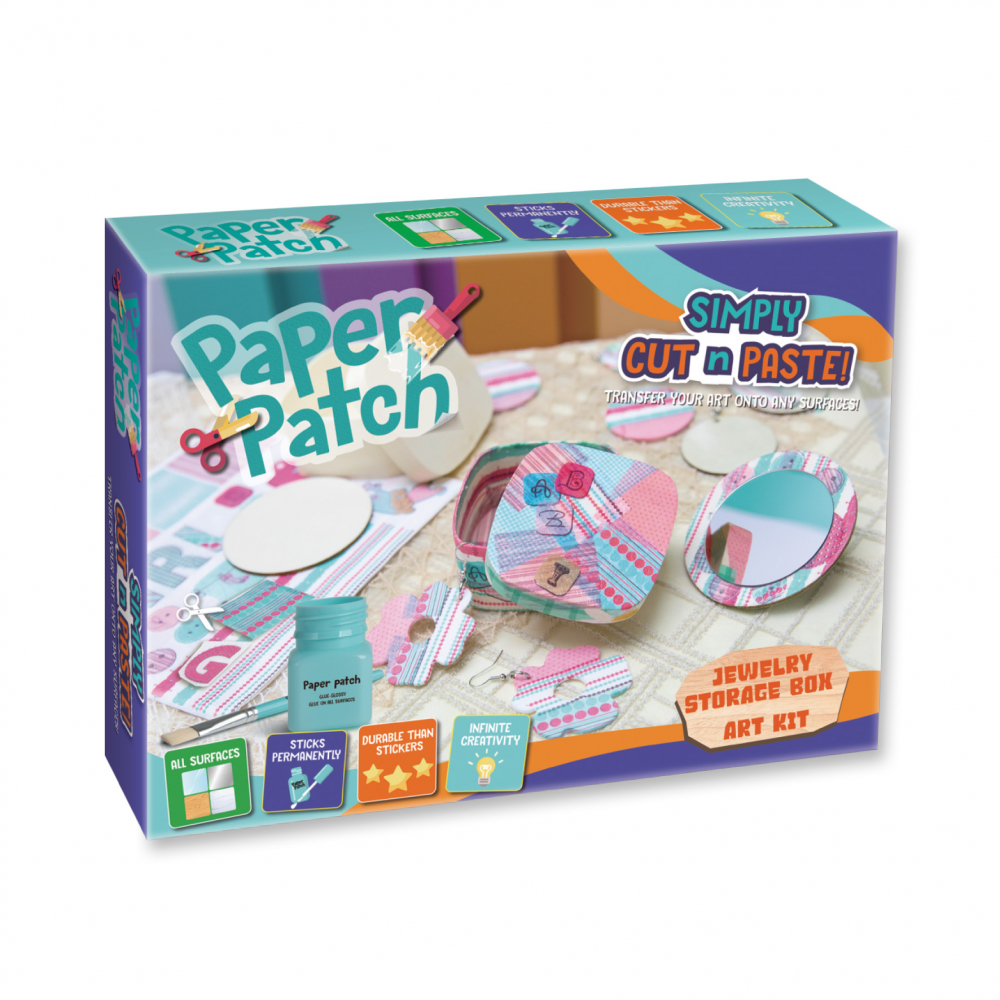 Set creativ DIY Strigo-Tehnica Servetelului Cutie si accesorii din lemn cu accesorii incluse,+7 ani