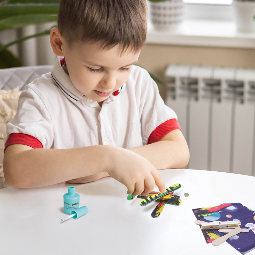 Set creativ DIY Strigo-Tehnica Servetelului Elicopter din lemn,+7 ani [2]