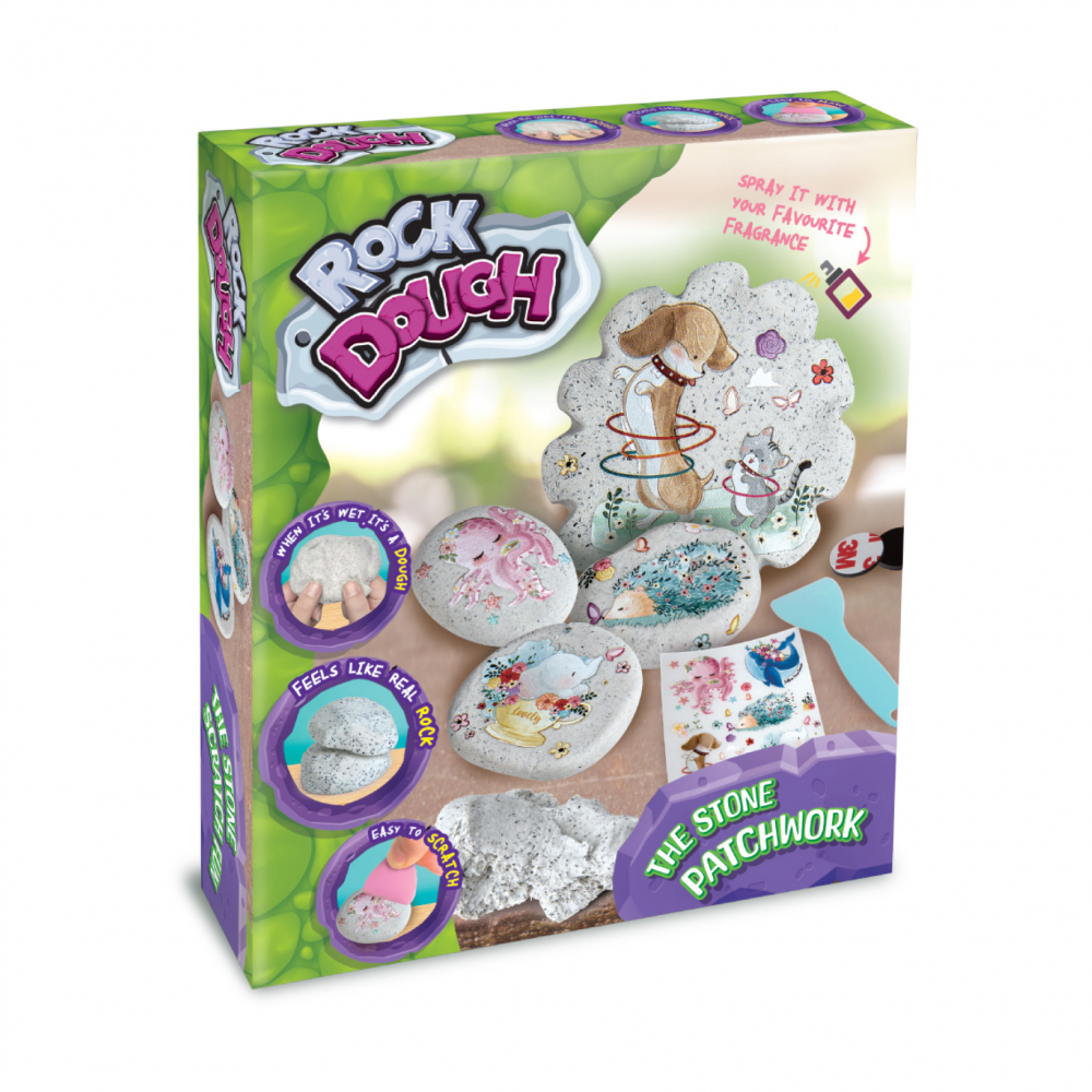 Set creativ Strigo DIY-Creeaza pietricele cu autocolante animale si accesorii incluse,+7 ani