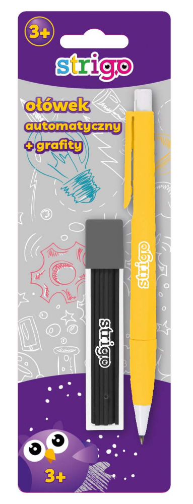 Blister Creion mecanic Strigo + rezervă HB, mină 0.2 mm [1]