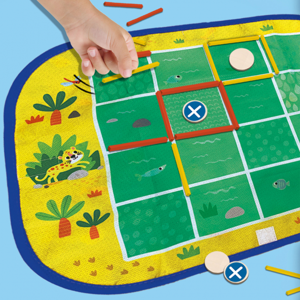 Set de 3 jocuri copii pentru petrecere- Connect Four, Dots and Boxes si joc de stivuire [5]