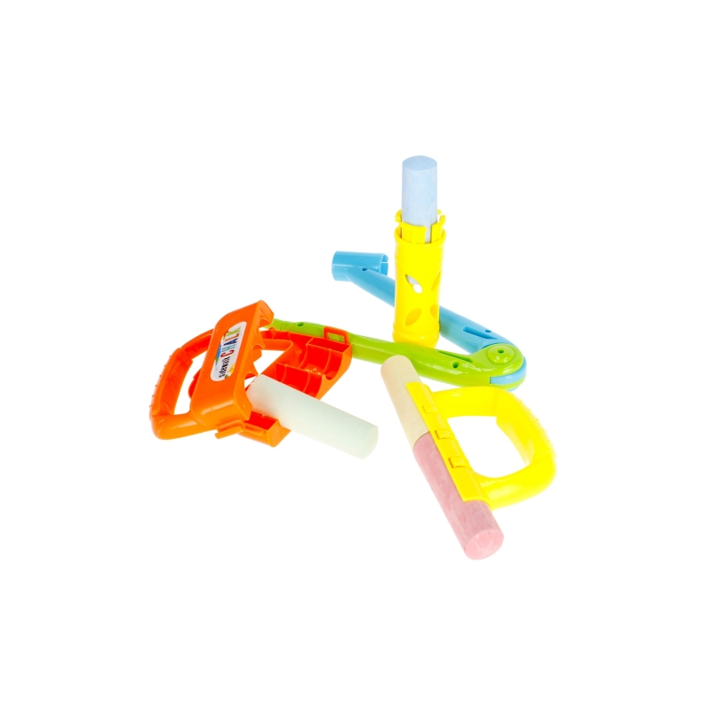 Set de colorat creta pentru asfalt cu ustensile, 8 piese [5]