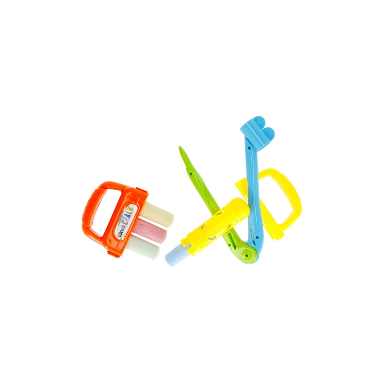 Set de colorat creta pentru asfalt cu ustensile, 8 piese [3]
