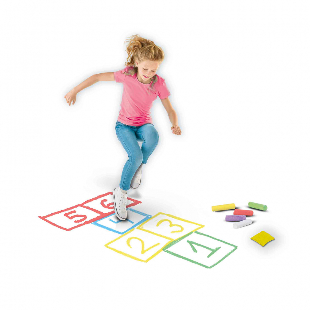 Set de colorat pentru asfalt-Creta pentru terenul de joaca - Jocuri 5 in 1 [5]