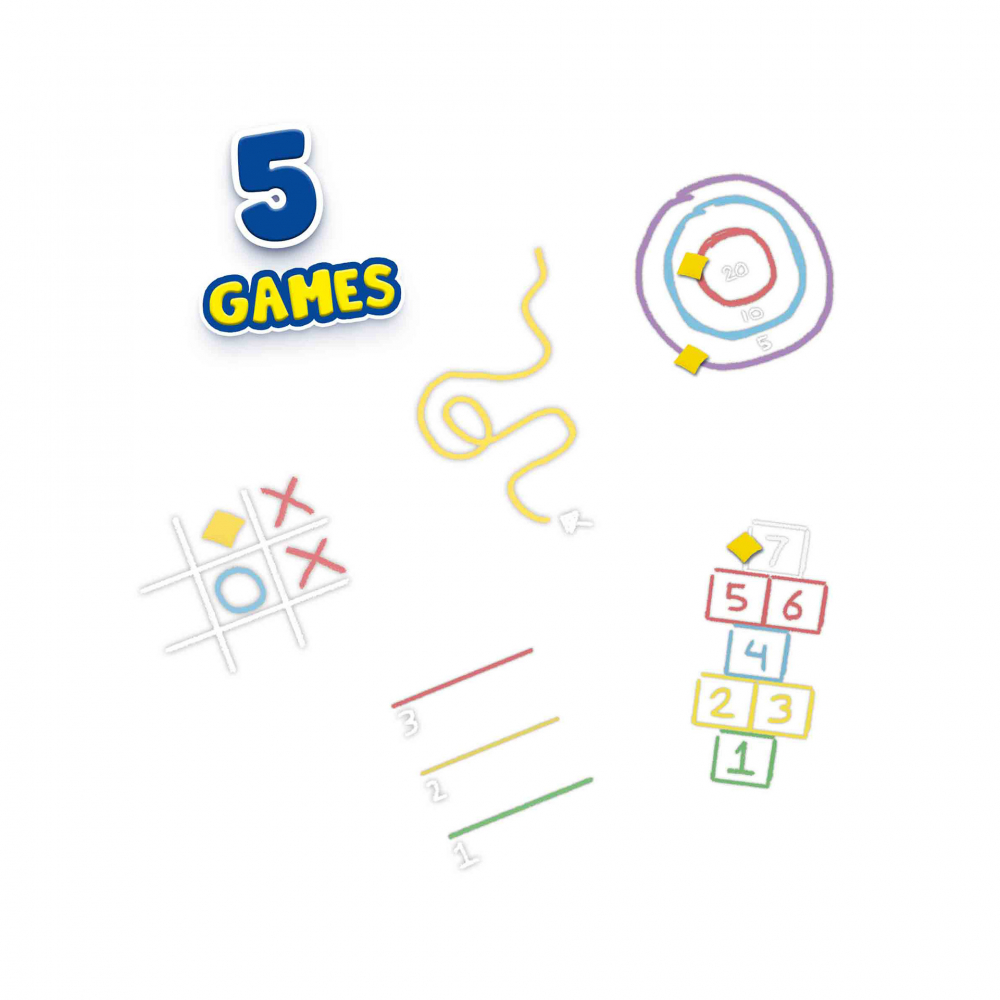 Set de colorat pentru asfalt-Creta pentru terenul de joaca - Jocuri 5 in 1 [3]