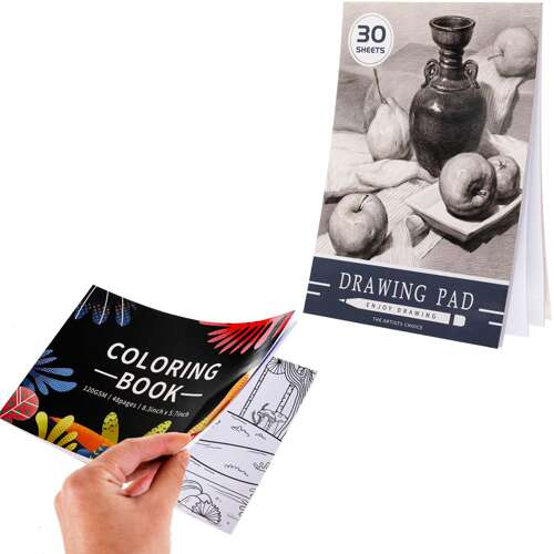 Set de desen si pictura pentru copii cu 81 piese in cutie de lemn tip servieta [6]