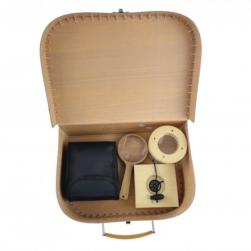 Set de explorator cu valiza lemn si accesorii incluse pentru copii,+3 ani [3]
