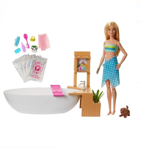 Set de joaca Barbie si catelusul-Relaxare in cada
